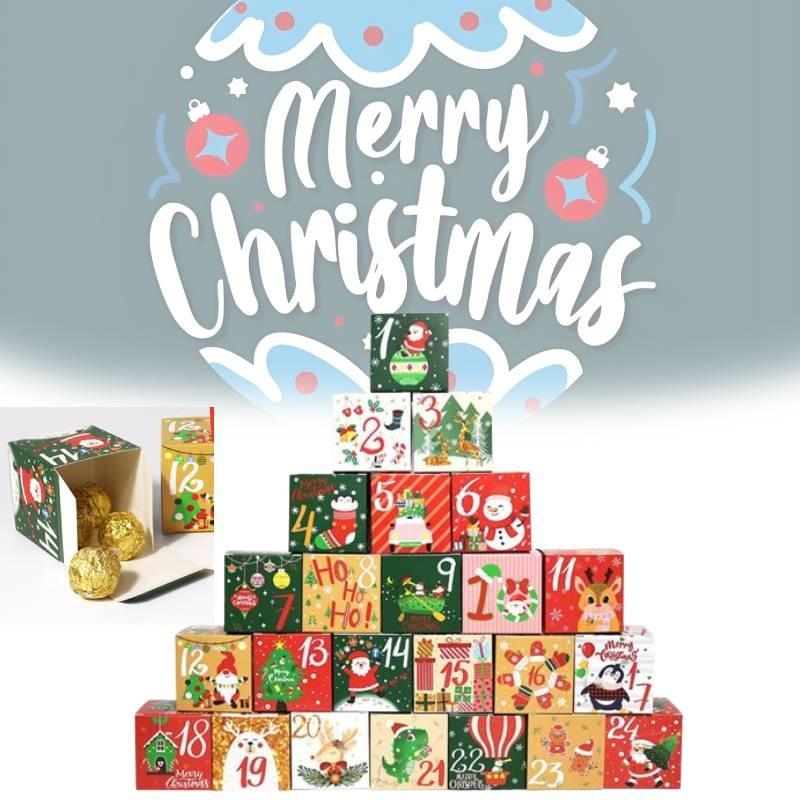 Days Countdown 24 Christmas Advent Calendar Make Fill Your Own Boxes Supplies