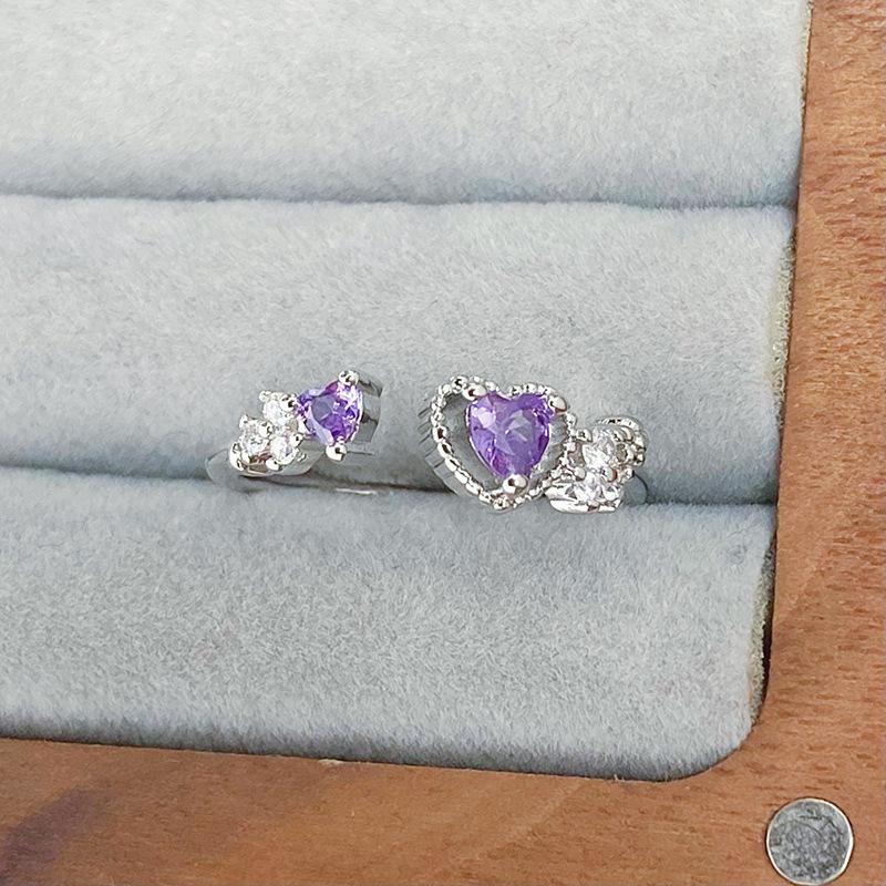 [Symphony Color Qi Ring] Color Treasure Small Sugar Cube Full Of Diamonds Zir*****Pening Ring Light Luxury Advanced Sense Niche Stacking Ring