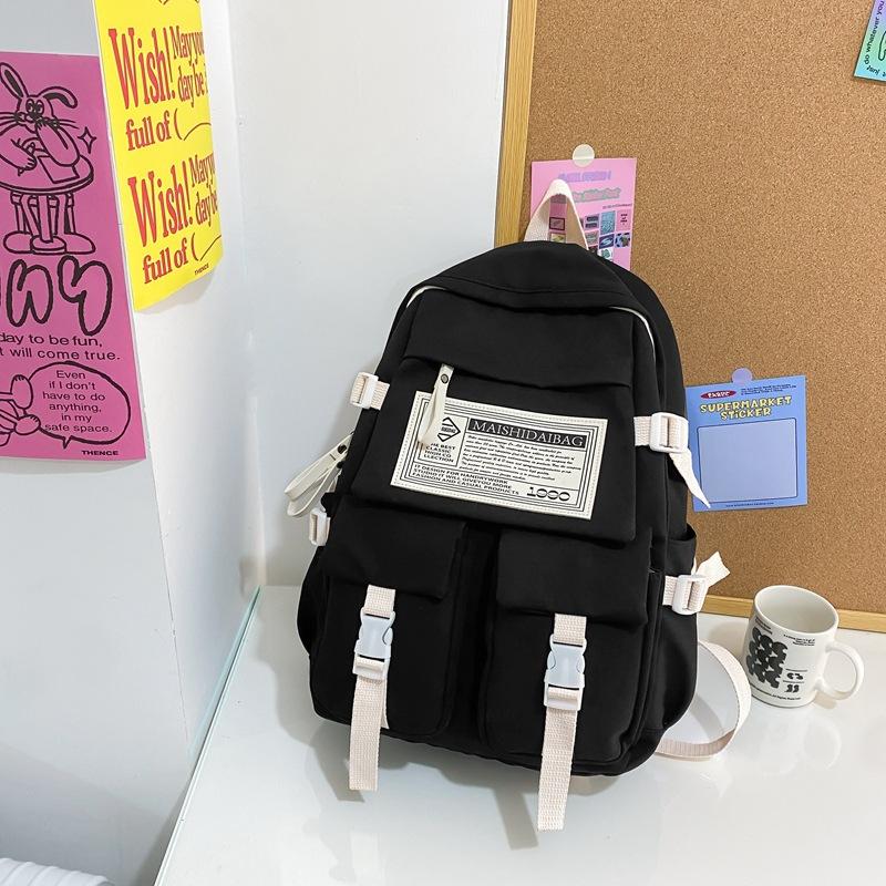 Školní taška Studentky středních škol Jednoduchý a velkokapacitní batoh Nový cestovní voděodolný batoh Studentky středních škol Trendy značka