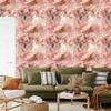 Coral, red and peach marble wallpaper for living room and bedroom 50x1000