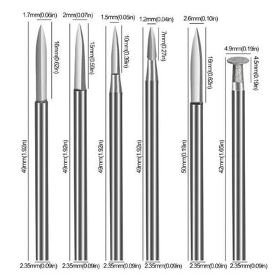 6Pc Wood Carving Drill Bits For Rotary Tool Engraving Crafts Grinding Tool 3mm Sculpting Tool Wood Carving Drill Bit 2.35/3.0mm