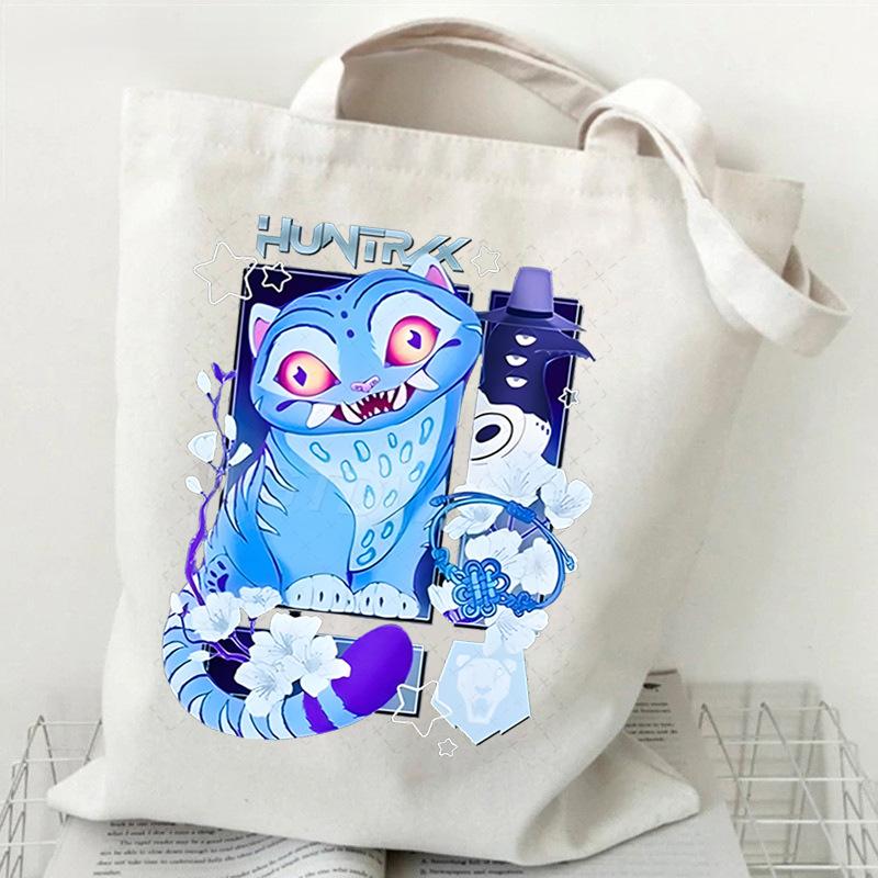 Witch Hunters Peripheral Printing Fashion Shoulder Bag Women's Large Capacity Student Portable Tote Bag Canvas Bag