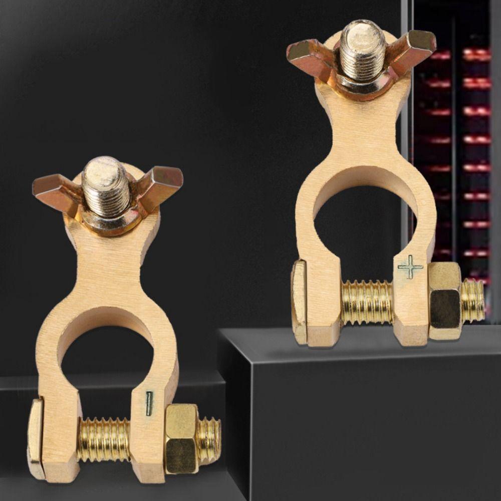 2Pcs Anti-Leakage Brass Battery Terminals Easy To Install Quick Post Terminal  Car
