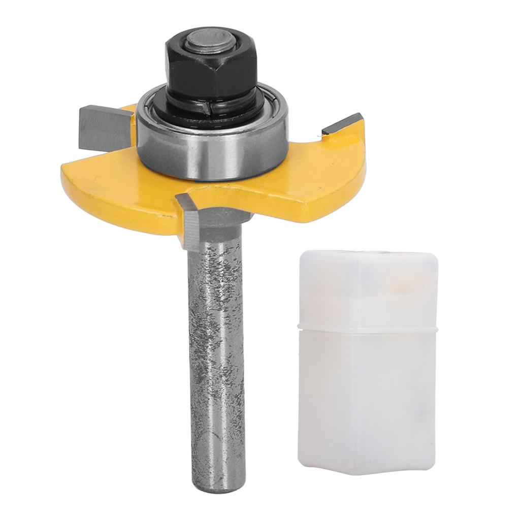 Tongue and Groove Router Bit Set T Shape Wood Milling Cutter 14 Inch Shank Router Bit 3 Teeth