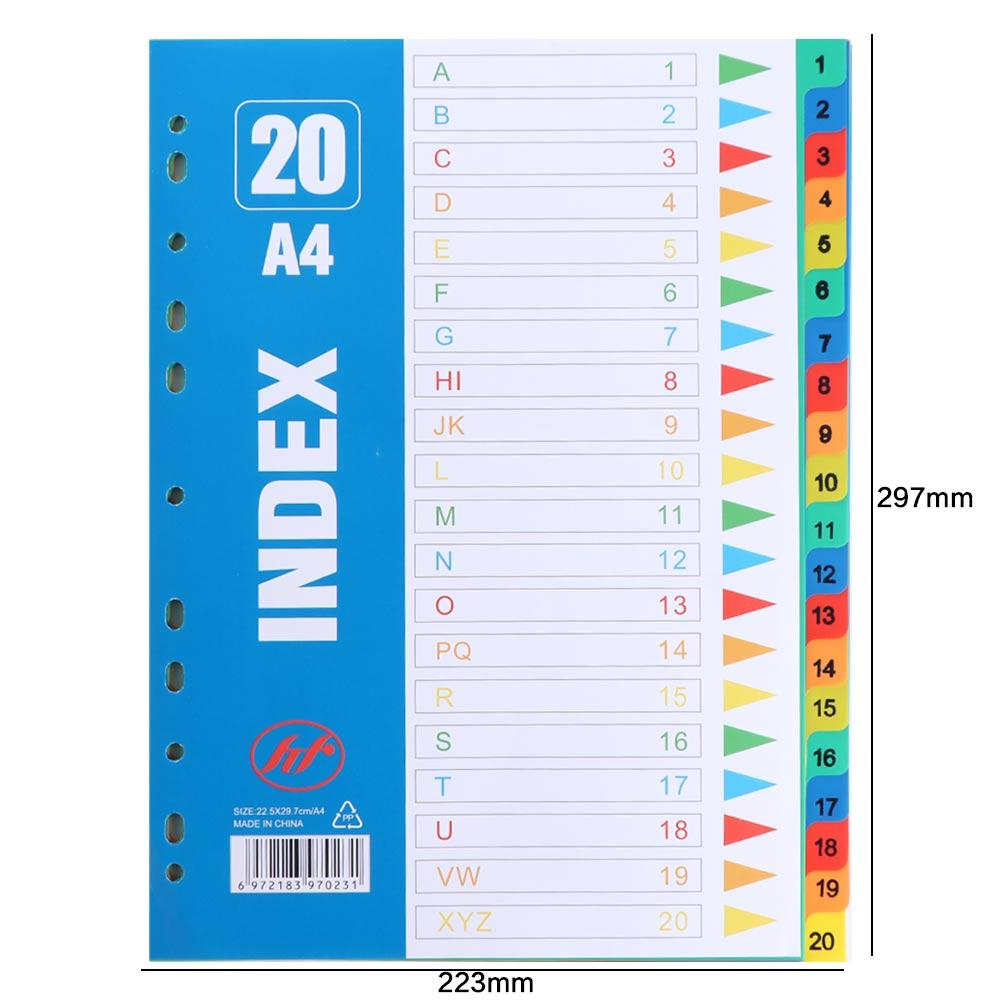 5/10/12/20/31Pages Index Separator Page PP Material Binder Dividers  Archives Files