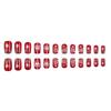 Elegant Glossy Christmas Stick on Nails Acrylic Full Cover Press on Nails for Women Manicure Nail Art 24PCS