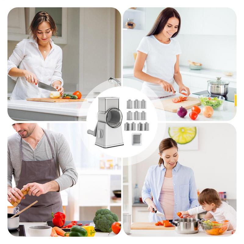 Vegetable Shredder Rotary Kitchen Slicer For Cheese With Handle Manual Garlic Grinder Multifunctional Shredder Nut Chopper For