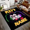 Custom KISS Mat Personalized Name, Polyester Washable Indoor Entryway Rug, Gift for Christmas, Easter, Thanksgiving Day
