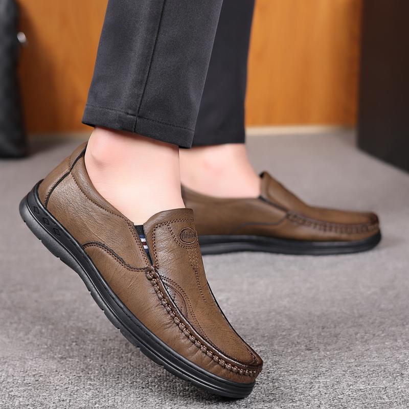 Men'S Leather Shoes Black Shoes Business Formal Wear Shoes JZ-19806