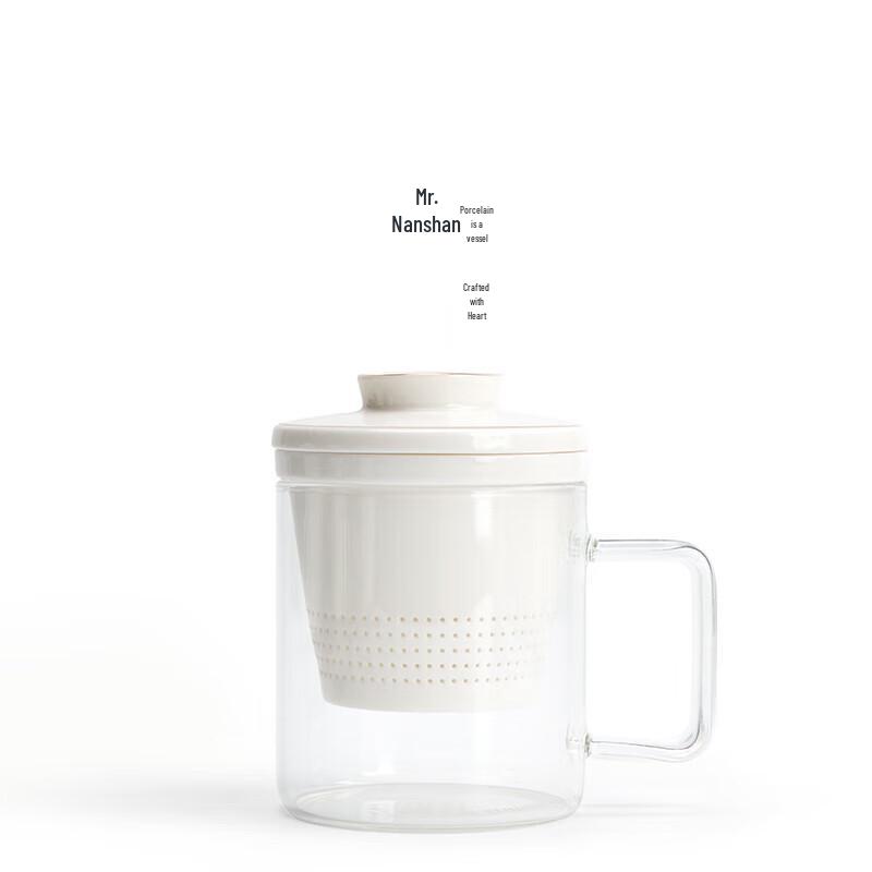 Nanshan Mr. Large Capacity Glass Tea Mug with Lid