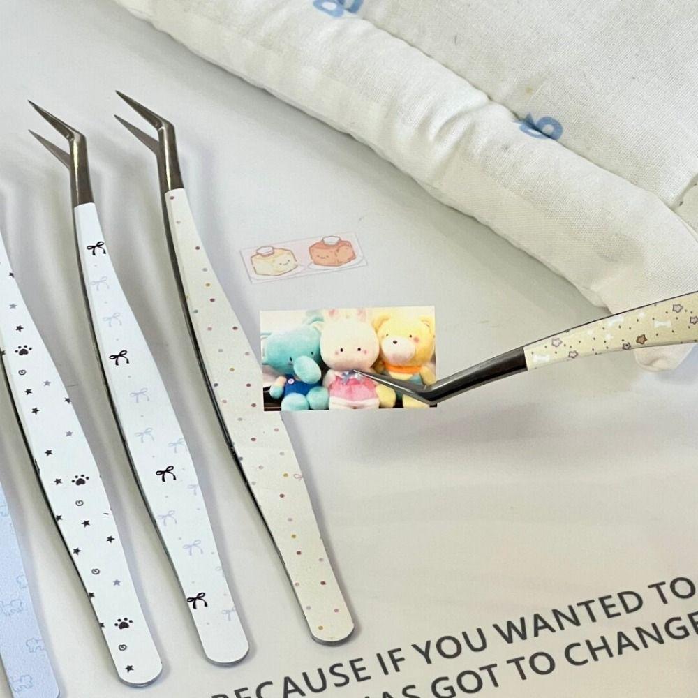 High Precision False Eyelash Tweezers Anti-static Eyelash Curler Beauty Makeup Tools