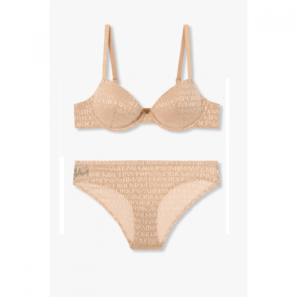 

Emporio Armani Women S puSh Up Bra Triangle Panty Set With Removable Padding 0825185501 0825111501 80C/S(90)