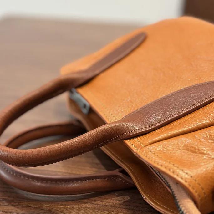 Johnature Small Bag Versatile Shoulder Crossbody Bag Simple Handbag Commuter Genuine Leather Women's Bag