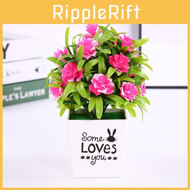 Artificial Rose Flower Letter Flower Pot Potted Plant For Living Office Room