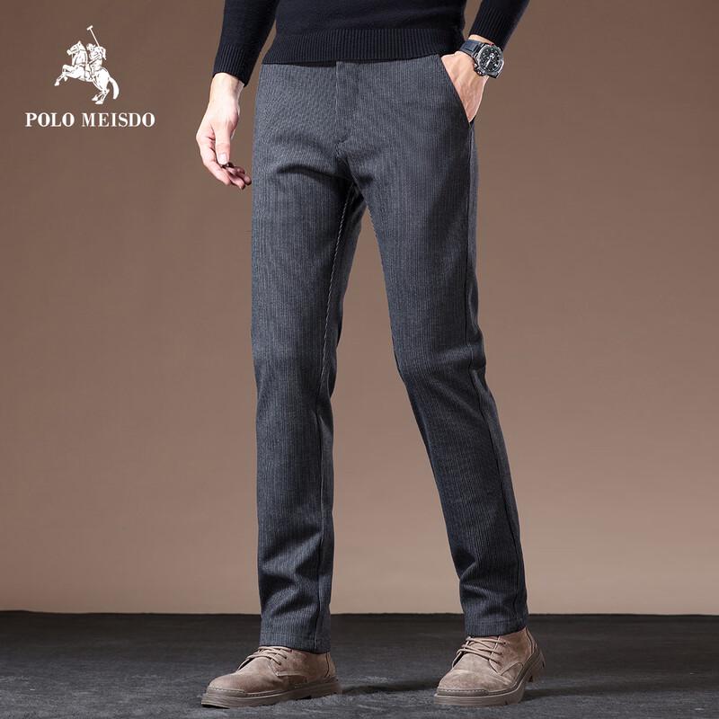POLOMEISDO Men s Casual Straight-Fit Trousers 32