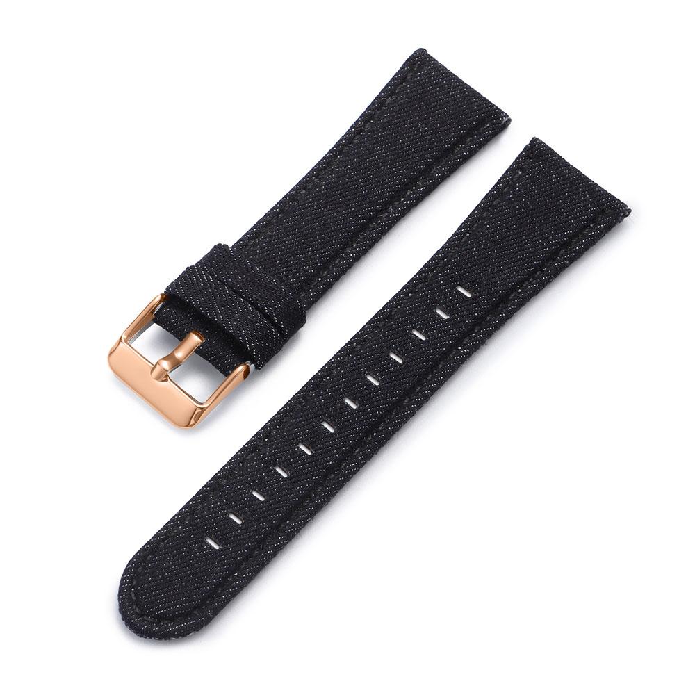 22mm 24mm Denim Pattern Nylon Fabric Watchband for Casio Vintage Universal Soft Watch Band for Seiko Men Women Watch Accessories