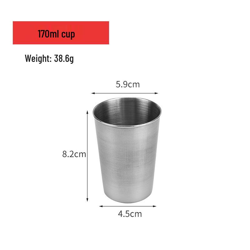 Stainless Steel Outdoor Logo Beer Mug - Single Layer Camping Juice Water Cup