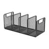 Iron Bookshelf with 4-Grid Organizer Thick Iron Anti-Rust Durable Book Storage Rack for Office Documents