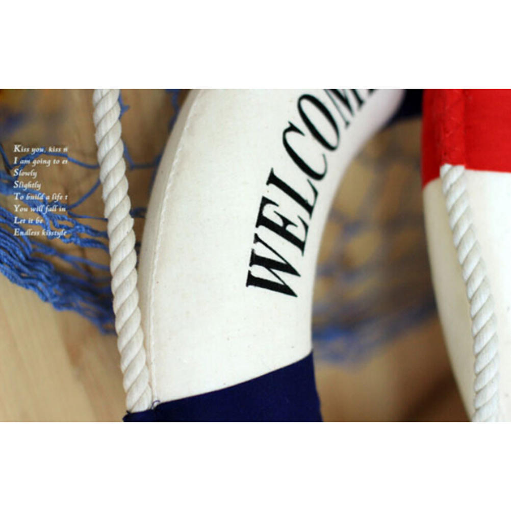 Creative Mediterranean Style Lifebuoy Home Wall Hanging Foam Cotton Lifebuoy Decoration