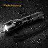 High Power T6 LED Flashlights Camping Torch 5 Light Modes Zoom Light Aluminum Alloys Waterproof Material Use 18650 Battery