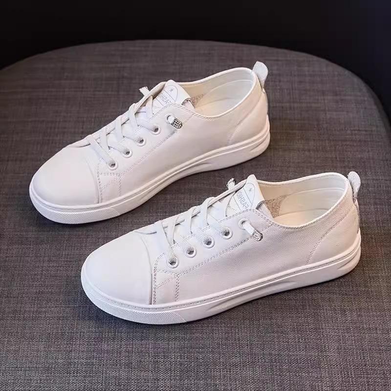 Weichsohlige Rindlederschuhe für Damen Bequem und atmungsaktiv Echtes Leder Flache Sport-Sneaker