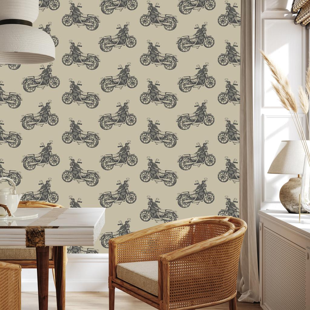 Vintage Motorcycles Wallpaper for Living Room and Bedroom 50x1000