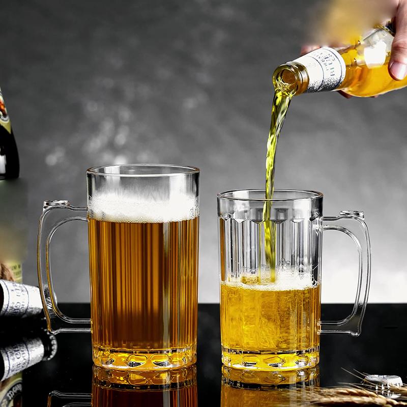 1Pcs 400Ml/600Ml Creative Transparent Acrylic Water Cup Large Capacity Anti-Fall Beer Cup Home Office Bar Tea Juice Coffee Mugs