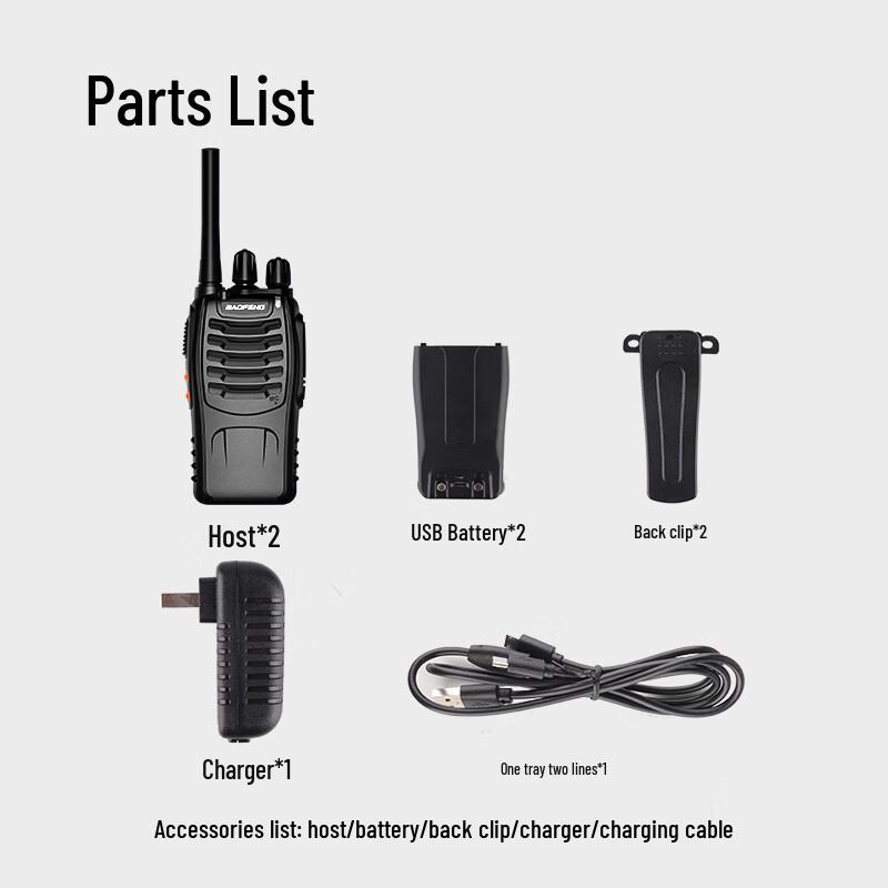 BAOFENG BF-888S Plus Two-Way Radio Pair (CN version)