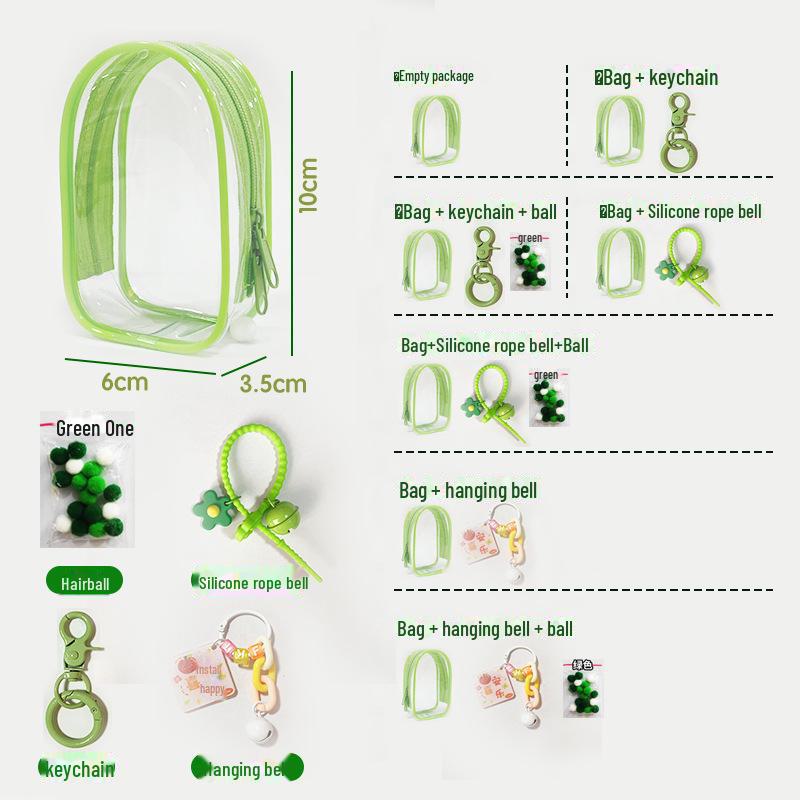 Pop Mart 3D Transparent Baby Bag Storage with Dopamine Color