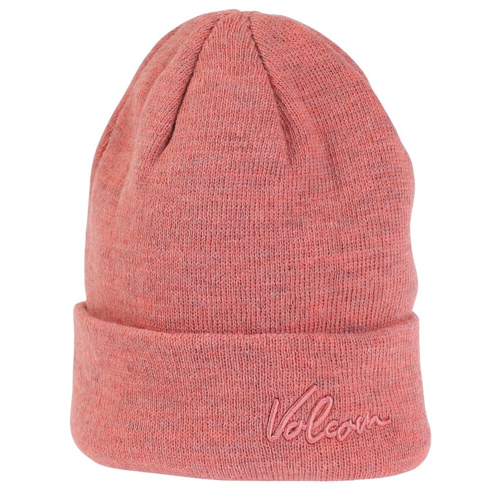 Volcom Knit Cap Brand FAVE Earth Women's (Solid Logo) [K5852405 / V.CO BEANIE] Hat, Pink, O/S