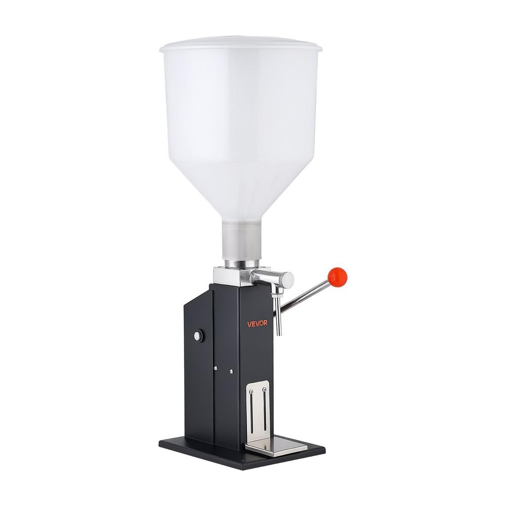 Manual Filling Machine, 5-60 ml, 10 L Hopper, Paste Liquid Filler, for Water, Honey, Oil, Shampoo and Lotion, Anti-Drip Nozzle, Adjustable Bottle