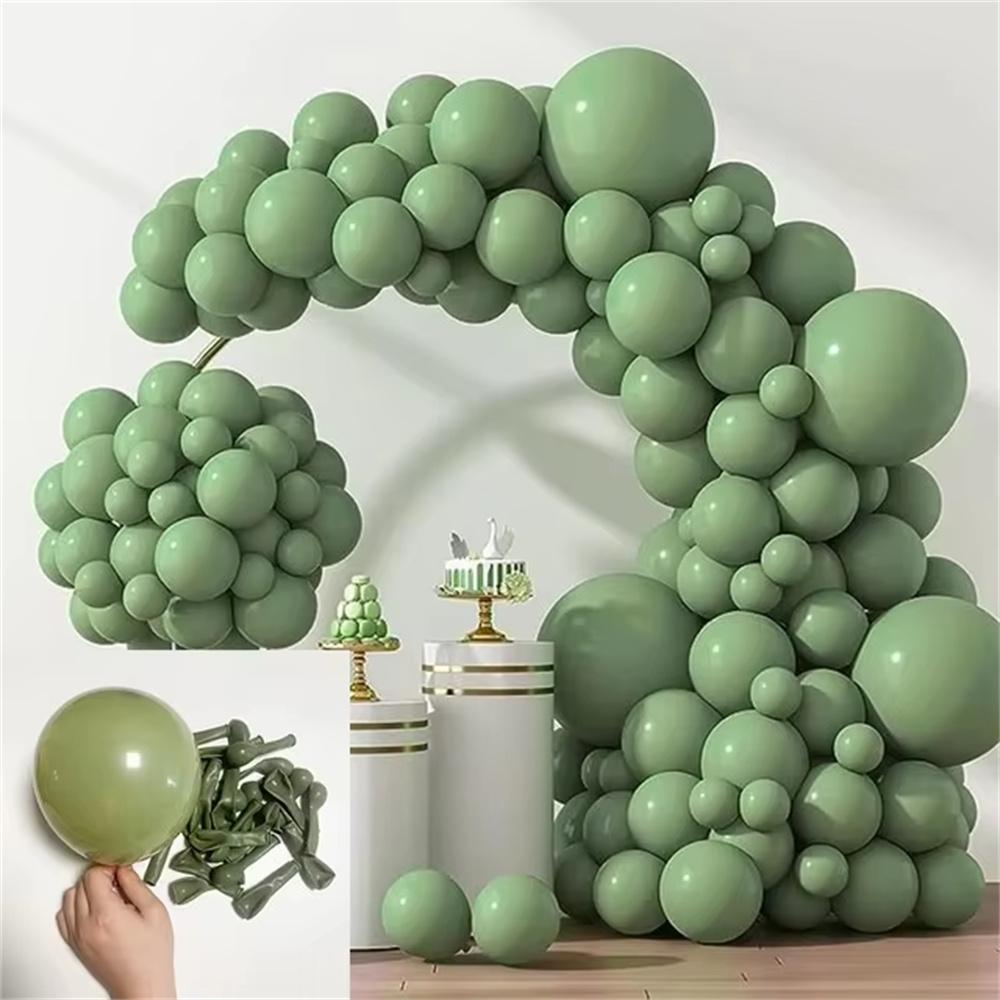 5/10/12inch Retro Sage Green Ballon Sand White Pink Blue Balloon Birthday Party Decoration Wedding Baby Shower Skin Brown Globos