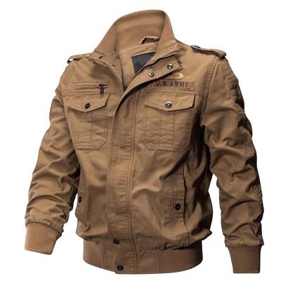Spring and Autumn Jacket Men's Jacket Pure Cotton Military Large Size Men's Clothing