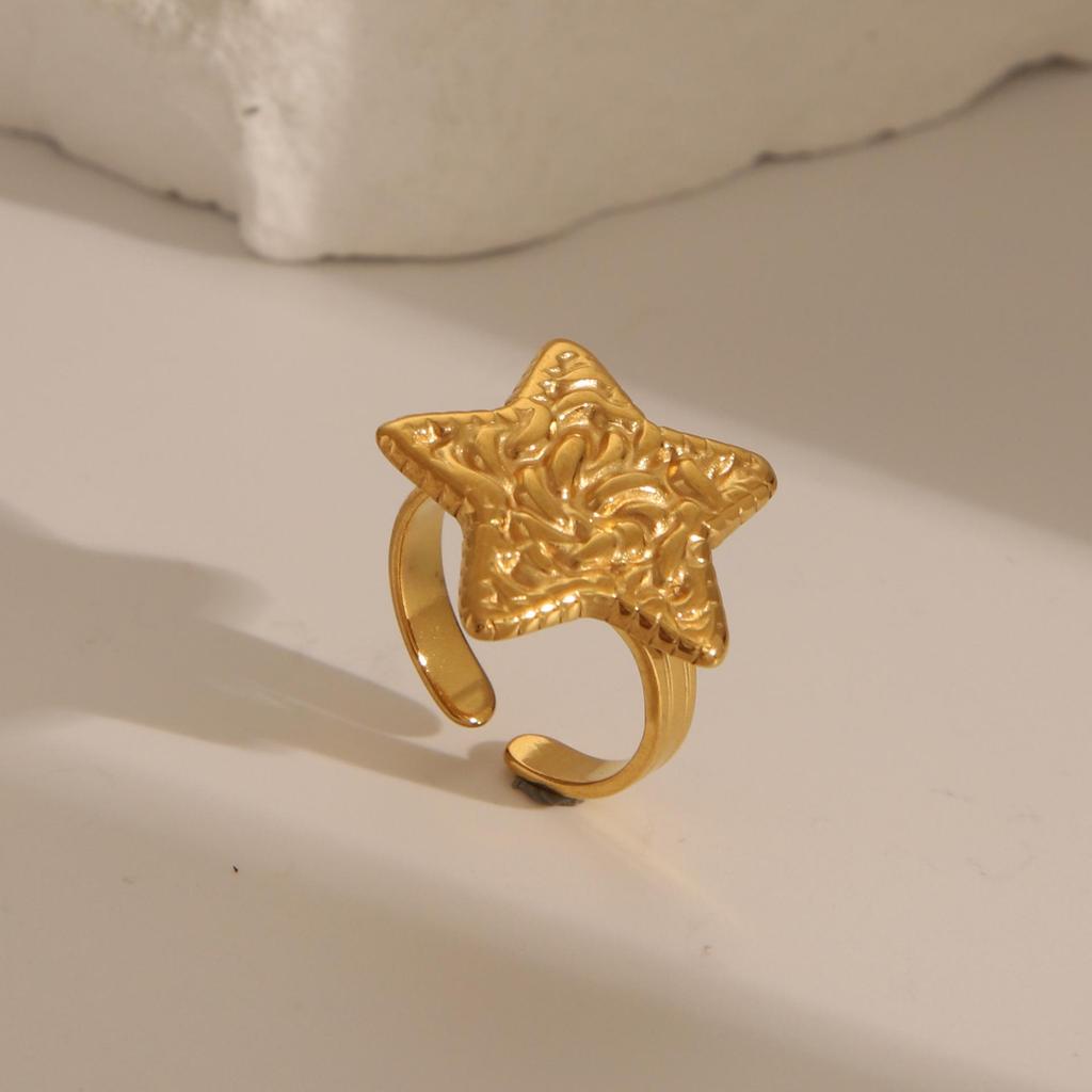 Bague pour femme minimaliste haut de gamme en acier inoxydable – Ne se décolore pas, polyvalente, design de niche