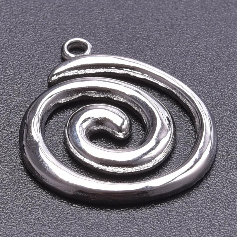 Titanium Steel Charm Silver Color Sea Animal Starfish Tail Sea Wave Shape Stainless Steel Charms For Jewelry Making Bulk Pendant