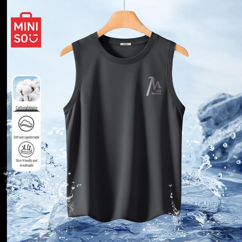 

Мужская хлопковая свободная майка-жилет MINISO XL