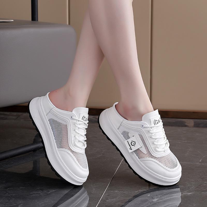 New Hollowed-out Breathable Thick-soled Height-increasing Casual Slippers Sandals and Board Shoes