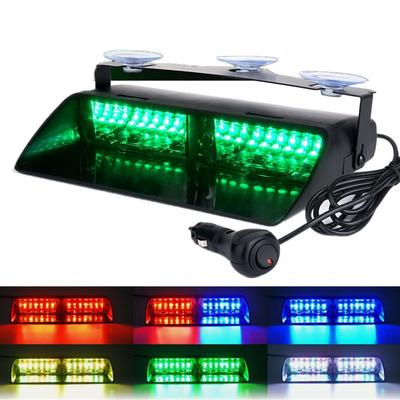 16 LED Ön Cam Gösterge Paneli Flaşlı Işık Çubuğu Araba Kamyon Uyarı Flaş Lambası Polis Lambası 12V Acil Durum Sinyal Lambası Flaş Aydınlatma
