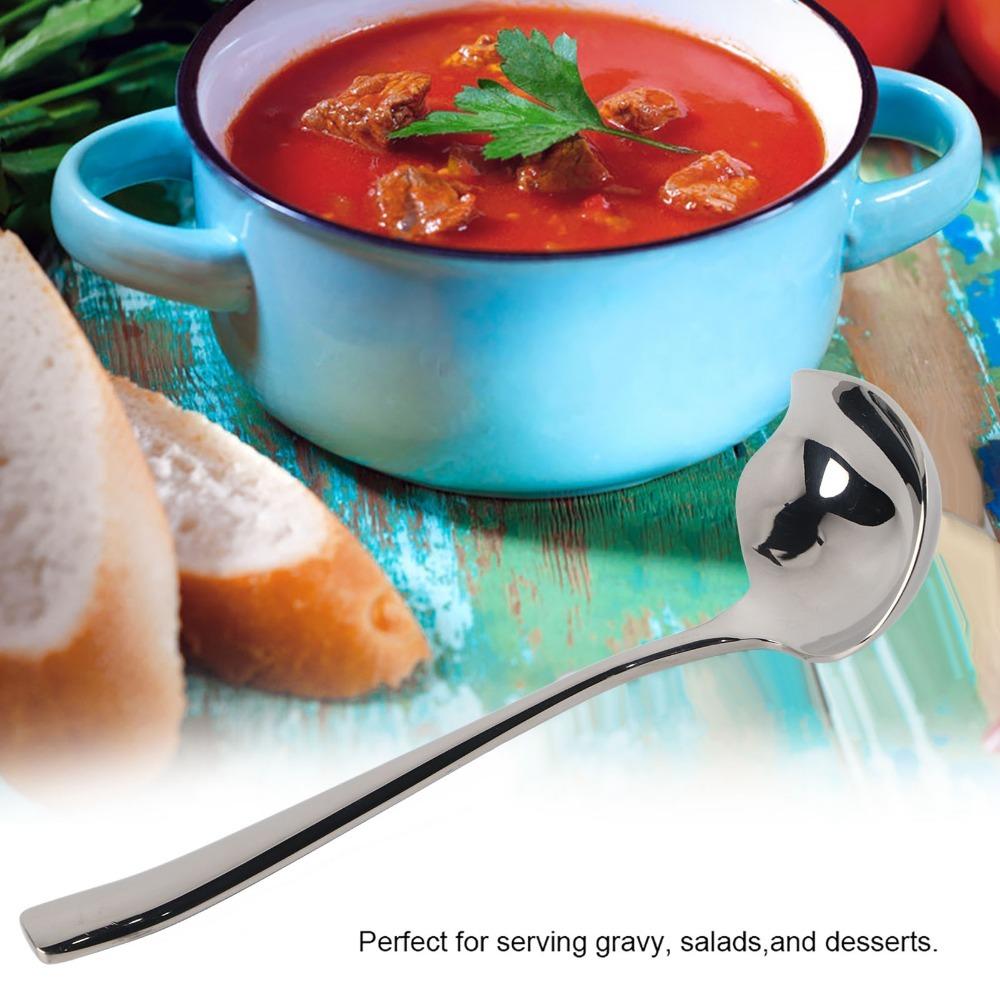 Irregular Table Serving Ladle Rustless Steel Basting Spoon Portioning Spoon Side Dish Sharing