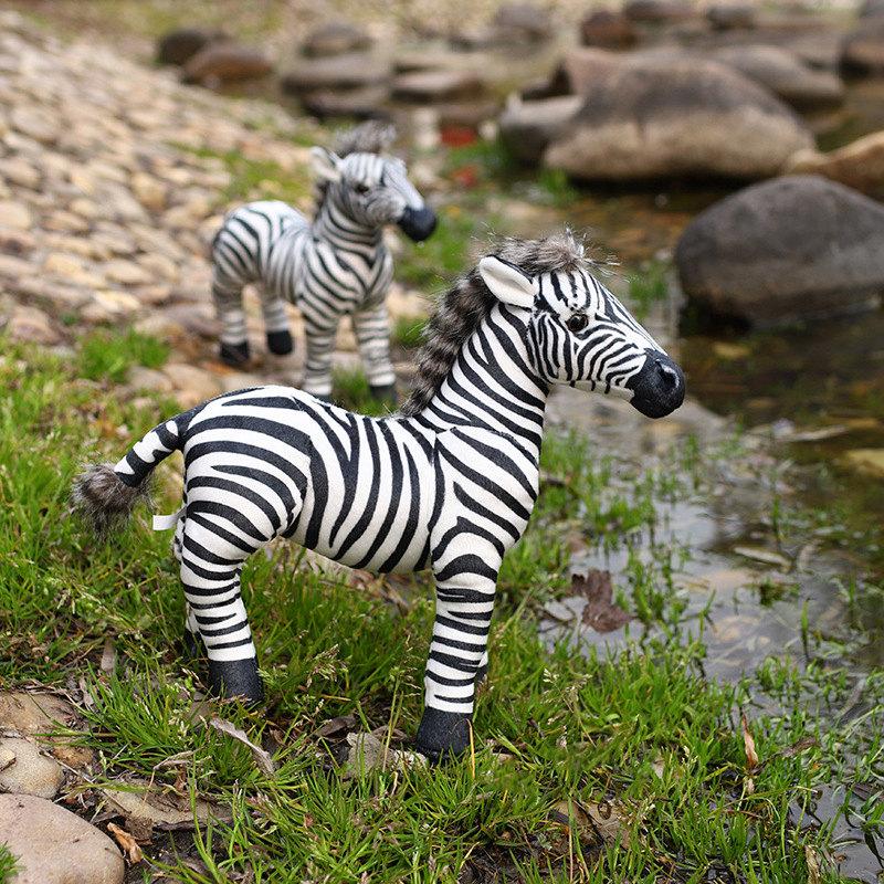 Simulated Zebra Plush Doll Creative Animal Doll Decoration Home, Living Room Decoration Children's Festival Gift