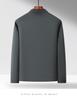 Men's Solid Color Stand Collar Zipper Jacket - Business Casual for Middle-aged and Elderly