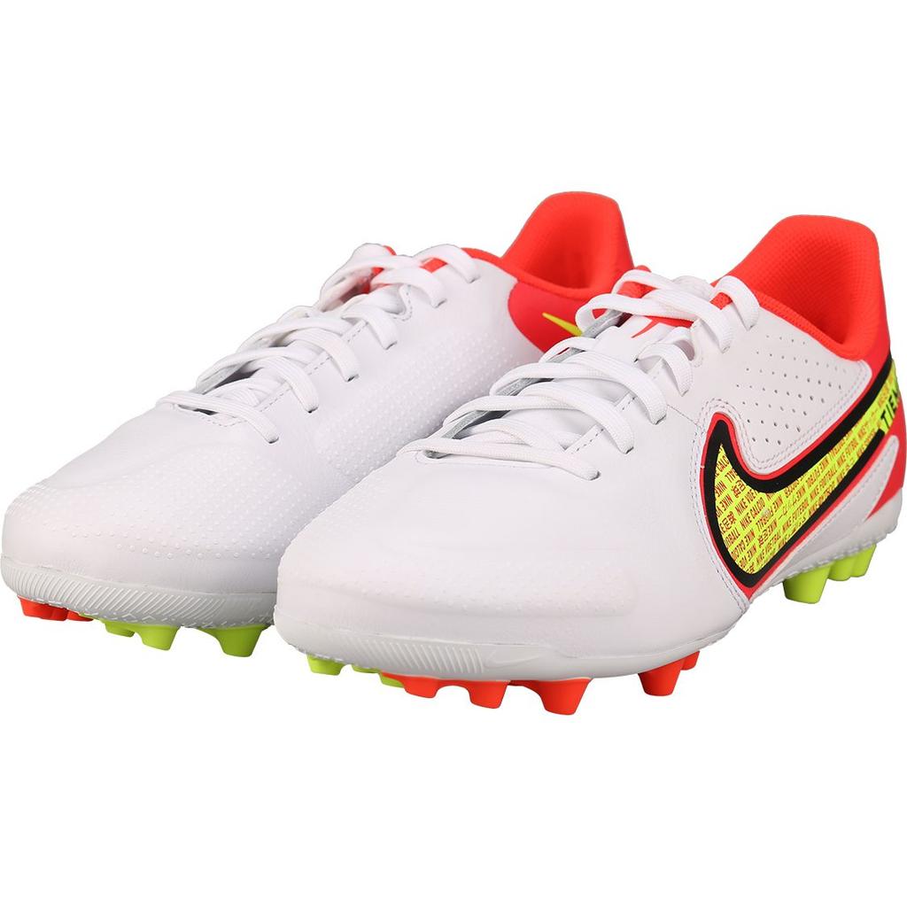 Nike Tiempo Legend 9 Academy AG Round Toe Lace-Up Low-Top Soccer Shoes Kids Soccer Shoes White Red DB0444-176