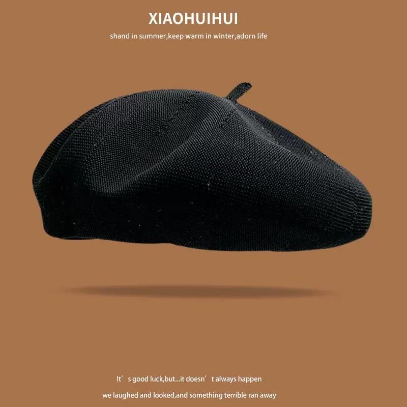 

Summer Linen Beret Hat For Women With Breathable Sunshade In Vintage Style Color A