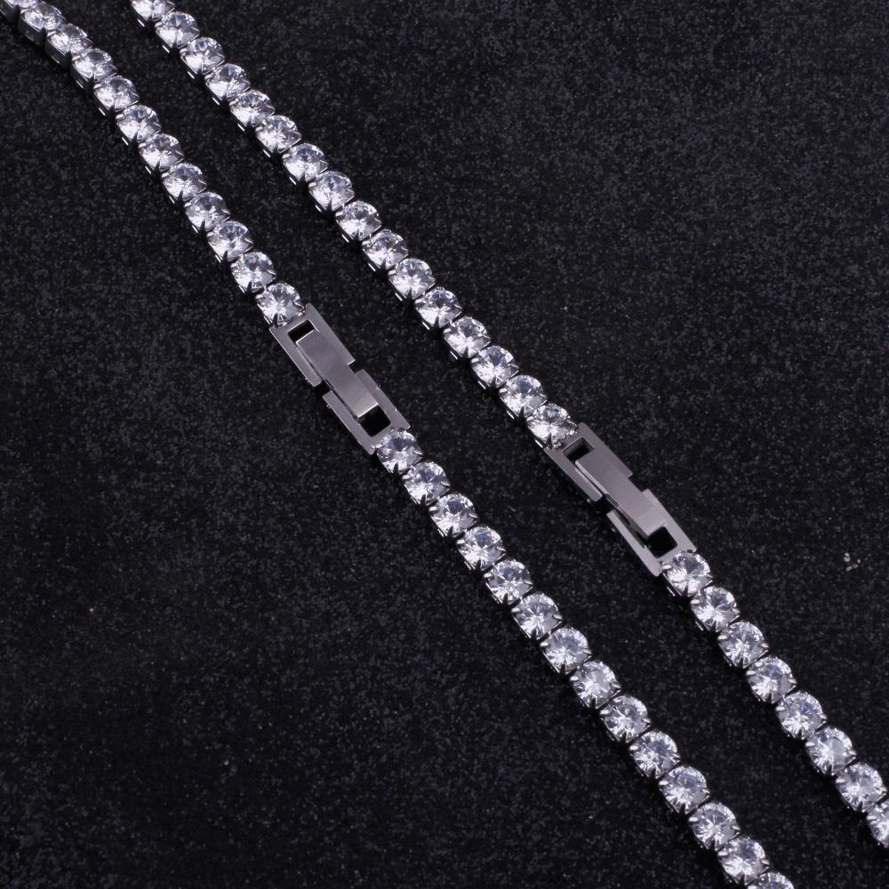 European and American Necklaces Jewelry Men's and Women's High-end Accessories Men's Tennis Necklaces