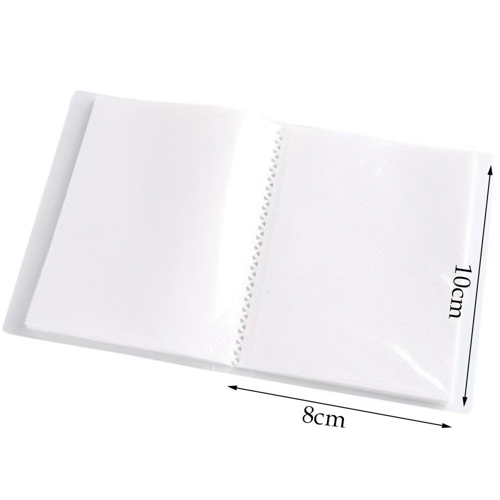 

Blank Page Design Transparent Sticker Storage Book Collecting Nail Stickers 10x8cm-80 Slots