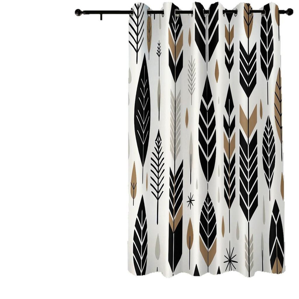 Bohemian Pattern Blackout Curtains, Custom-Made with Your Image, High-Precision Sun Protection, Thickened Polyester.