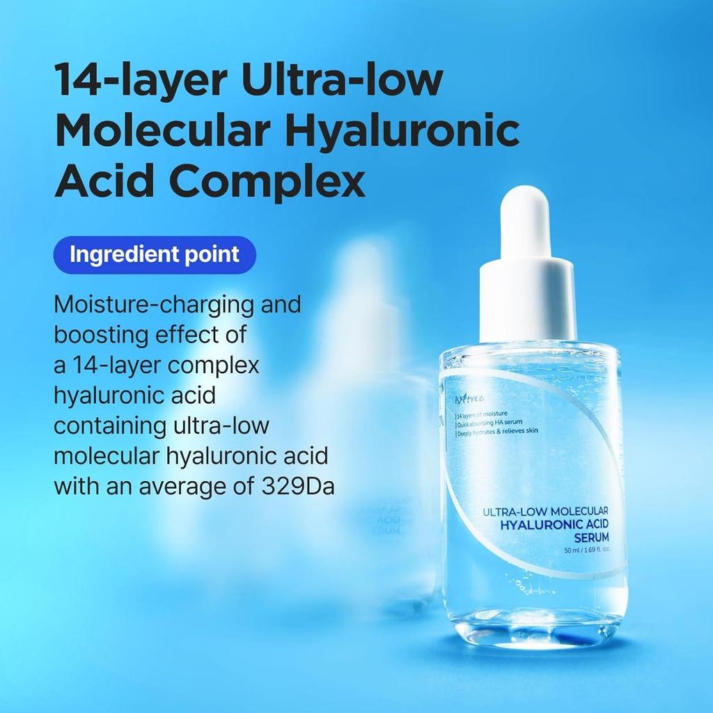 ISNTREE Ultra Low Molecular Hyaluronic Acid Serum Deep Hydration Moisture Recharge 50ml
