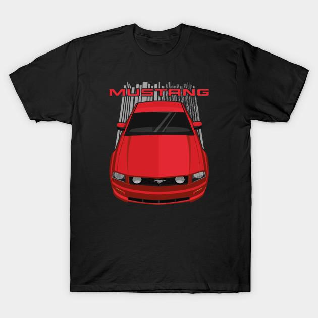

Men Black Print T-shirt Mustang Gt 2005-2009 - Red No-Cut Transfer Paper Print Cotton Tshirt XL чёрный