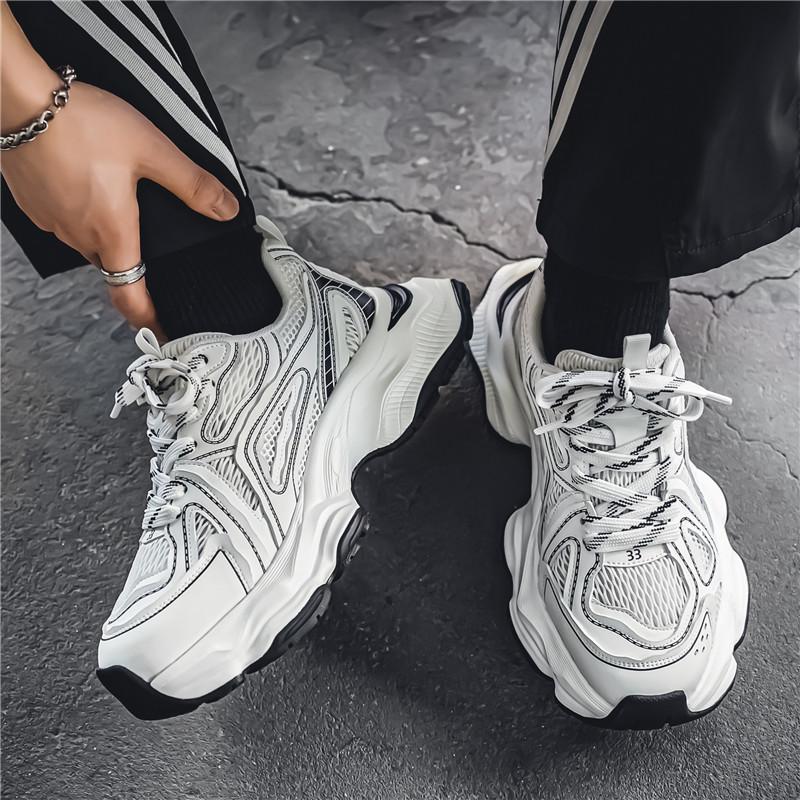 Youth Adult Shock Absorption Anti Slip Wear-resistant Retro Outdoor Thick Sole Running Shoes Casual Sports Men's Shoes