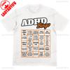 ADHD Bingo Unisextal Health Humor TShirt Neurodivergent Graphic Tee Relatable Gift For Friends Unisex Comfort Funny Bold StateUnisext